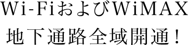 Wi-Fi和WiMAX地下道全線通車!